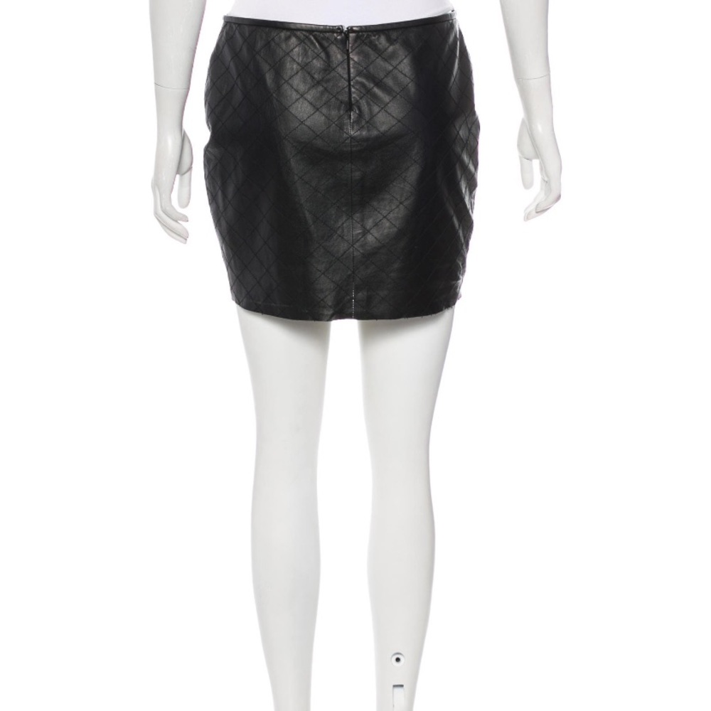 Rebecca Vallance Leather Mini Skirt